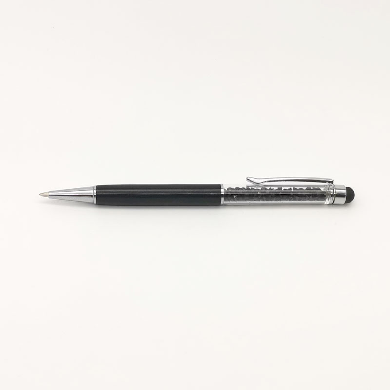 Bolígrafo stylus con cristales negros LZ240