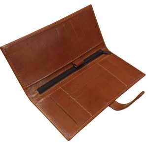 Chequera con pasador Cuero 416 Curry