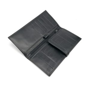 Chequera con pasador Cuero 416 Negra