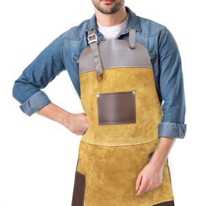 pechera para parrilla de cuero y reno empresasctm