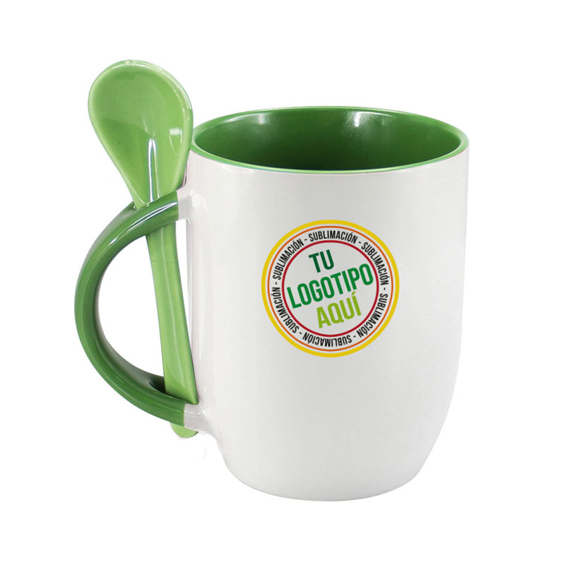 Tazón personalizado + cuchara Verde