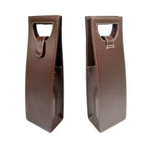 Porta botella estuche Simil cuero PU