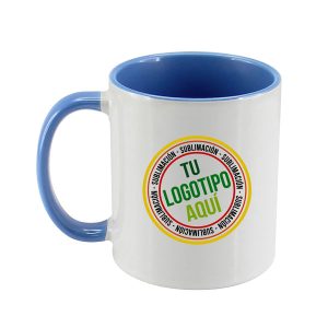 Tazón personalizado Bicolor Azul - Sublimación