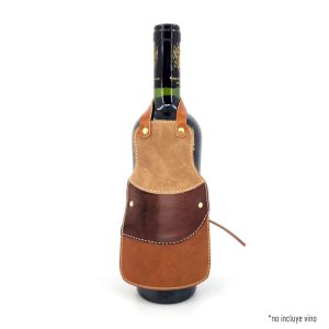 mini pechera de cuero surtido para botella de vino empresasctm