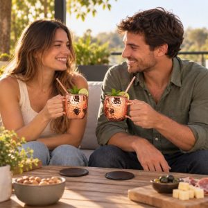 Set 2 Moscow Mule Cobre con posavasos